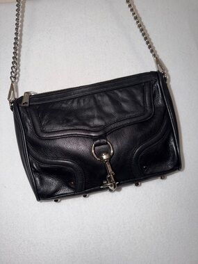 Rebecca Minkoff M.A.C. Morning After Clutch Black Leather Chain Crossbody